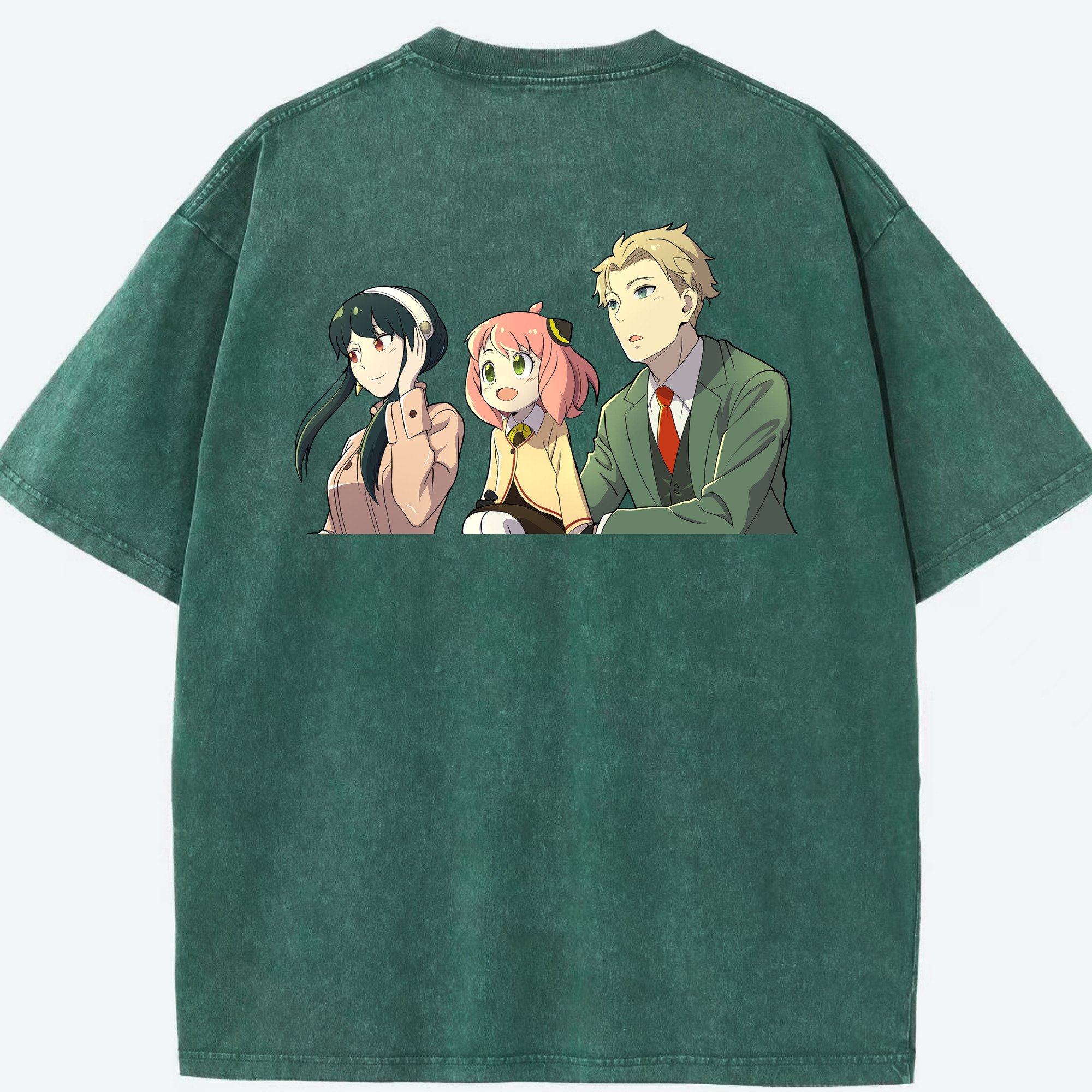 （画像用） SPY×FAMILY间谍家家酒 綿100% ヴィンテージ風 半袖Tシャツ（背面プリント）